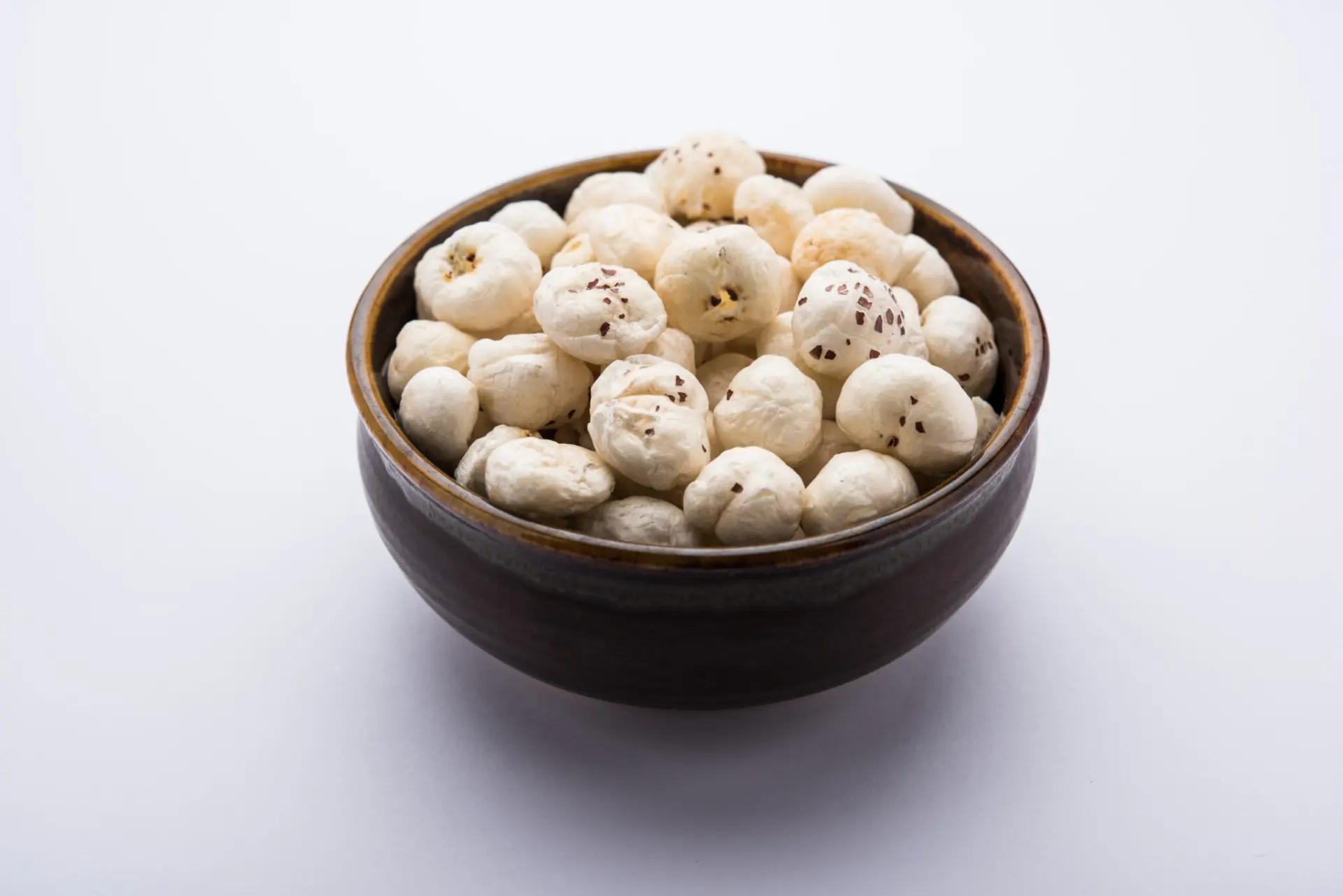 Bowl of raw makhana